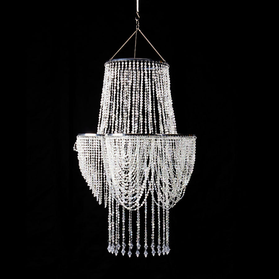 Crystal Iridescent Diamond Cut Bead,Swag Chandelier