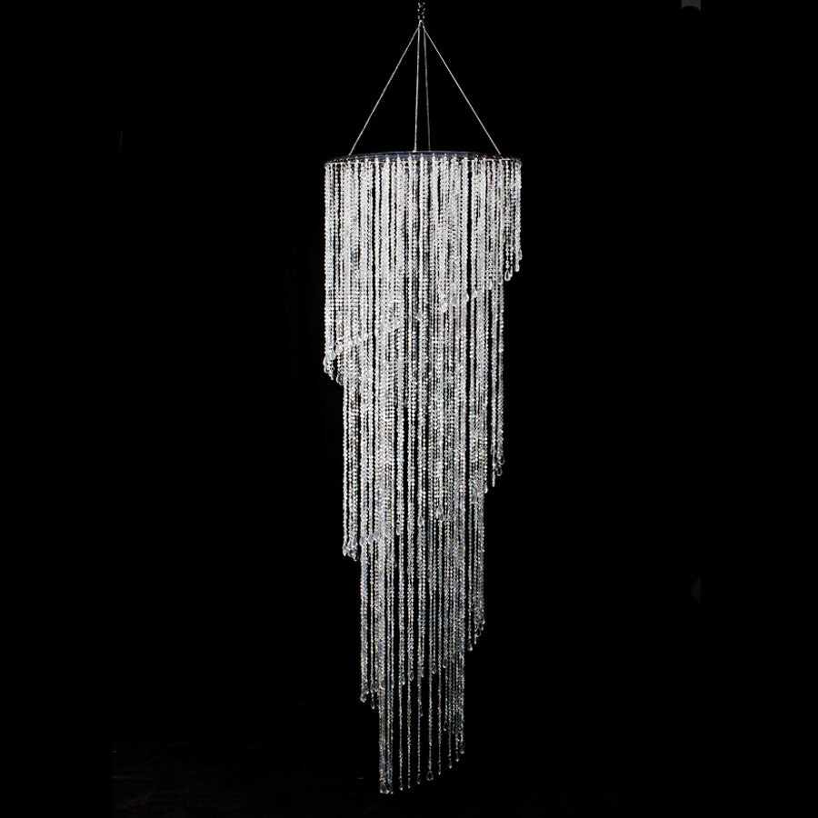 Crystal Iridescent Diamond Cut Bead,Spiral Chandelier