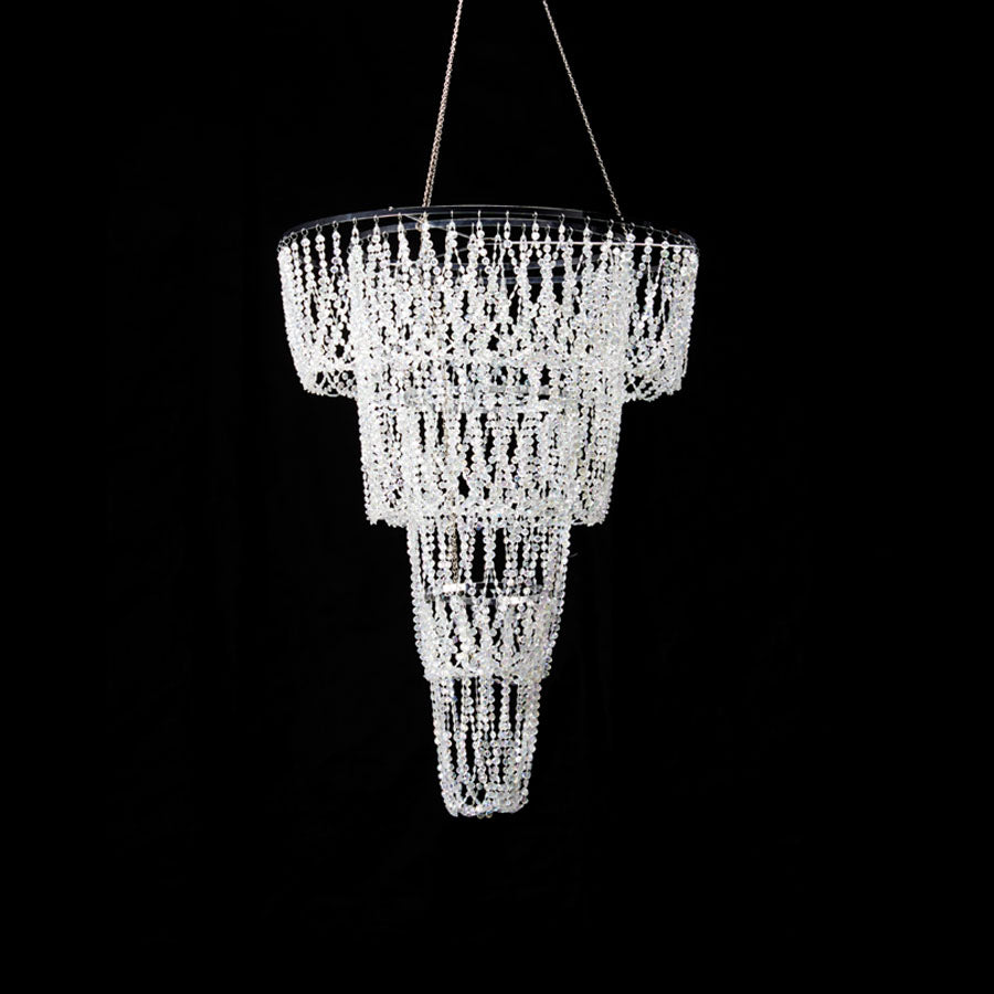 Crystal Iridescent Diamond Cut Bead,Swag Chandelier