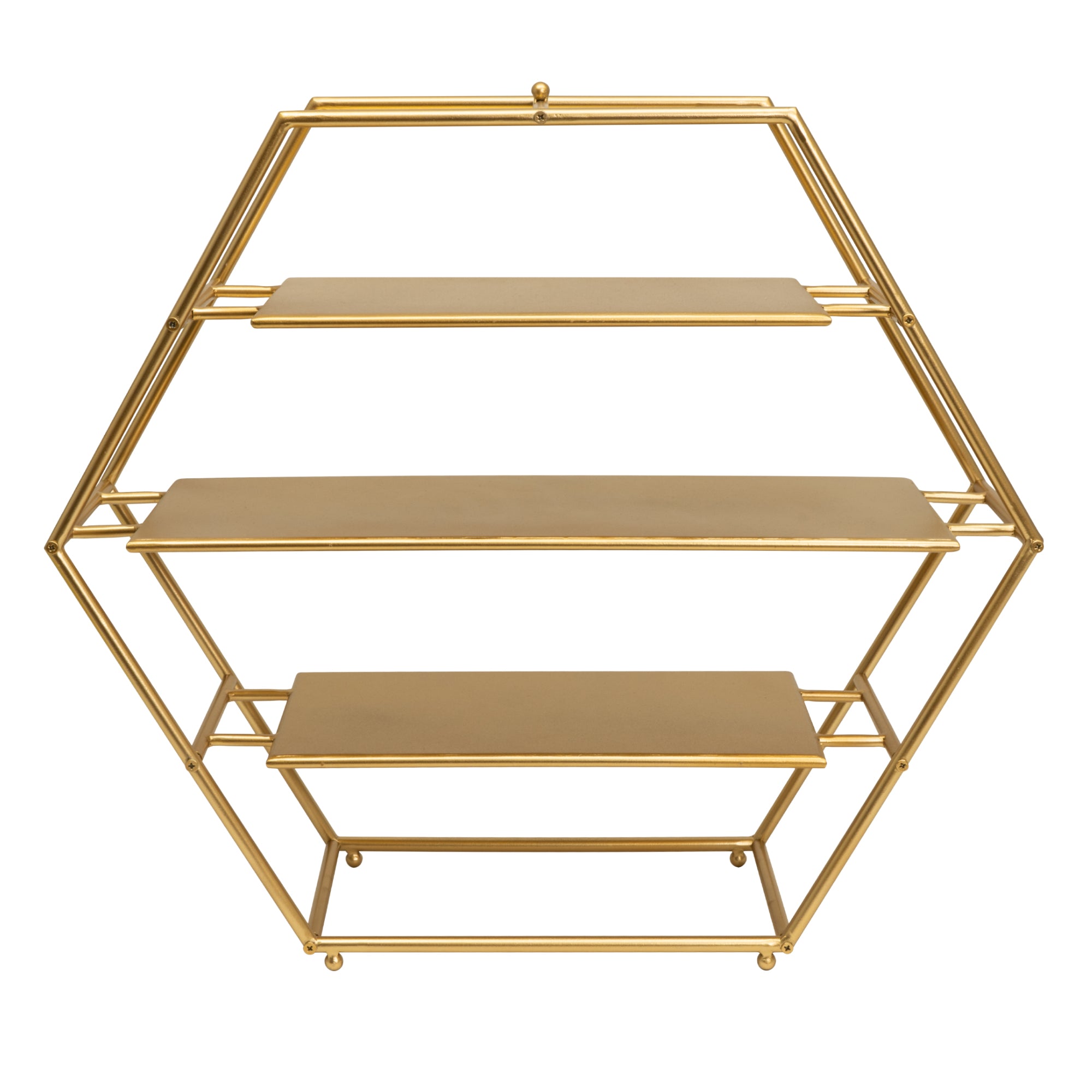 Metal 3 Tier Hexagon Dessert Stand